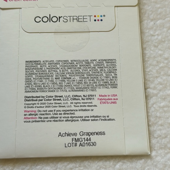 Color Street Achieve Grapeness Petite Polish Strips FMG144 Lot#A01630 RETIRED - Picture 8 of 8